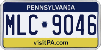 PA license plate MLC9046