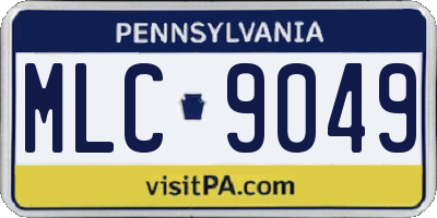 PA license plate MLC9049