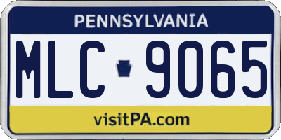 PA license plate MLC9065