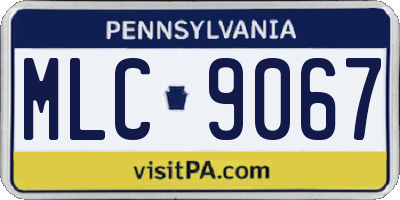 PA license plate MLC9067