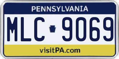 PA license plate MLC9069