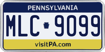 PA license plate MLC9099