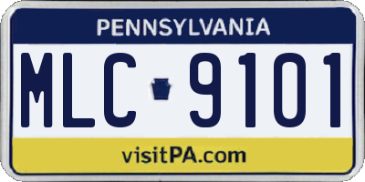 PA license plate MLC9101