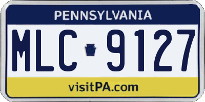 PA license plate MLC9127