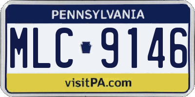 PA license plate MLC9146
