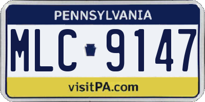 PA license plate MLC9147