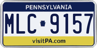 PA license plate MLC9157