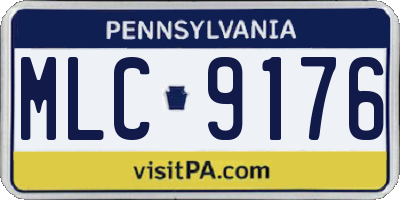 PA license plate MLC9176