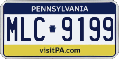 PA license plate MLC9199