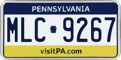 PA license plate MLC9267