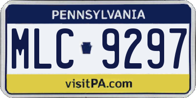 PA license plate MLC9297