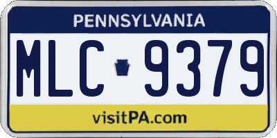 PA license plate MLC9379