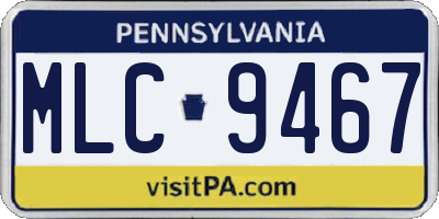 PA license plate MLC9467