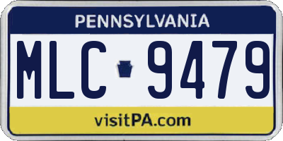 PA license plate MLC9479