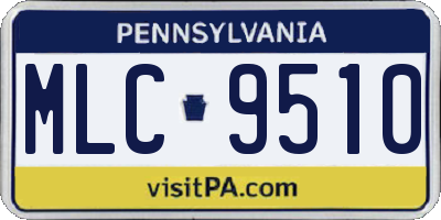 PA license plate MLC9510