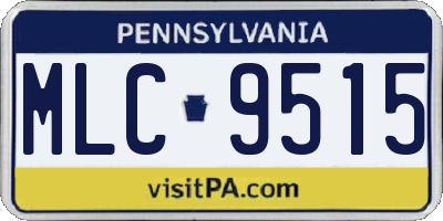 PA license plate MLC9515