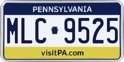PA license plate MLC9525