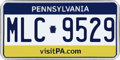 PA license plate MLC9529