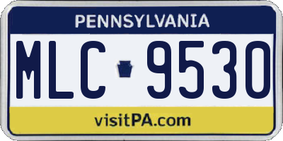 PA license plate MLC9530