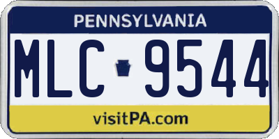 PA license plate MLC9544
