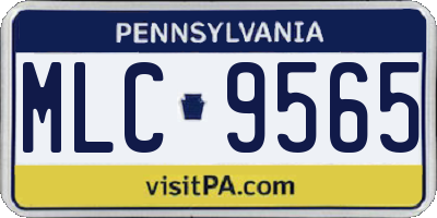 PA license plate MLC9565