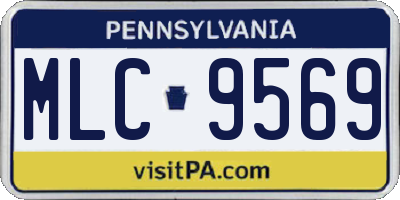 PA license plate MLC9569