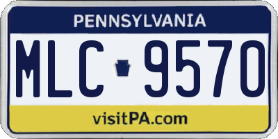 PA license plate MLC9570