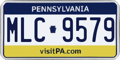 PA license plate MLC9579