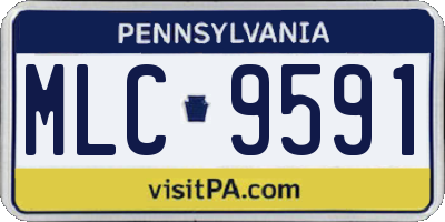 PA license plate MLC9591
