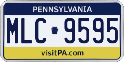 PA license plate MLC9595