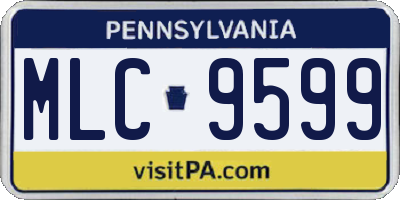 PA license plate MLC9599