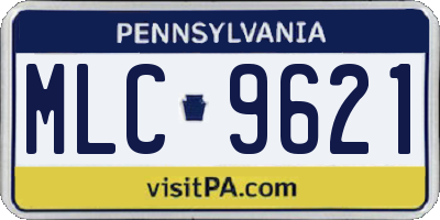 PA license plate MLC9621