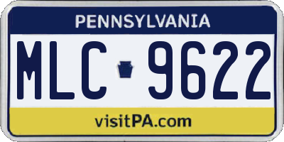 PA license plate MLC9622