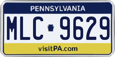 PA license plate MLC9629