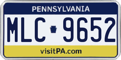 PA license plate MLC9652