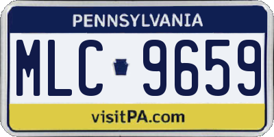 PA license plate MLC9659