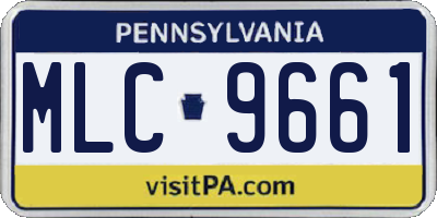 PA license plate MLC9661