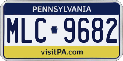 PA license plate MLC9682