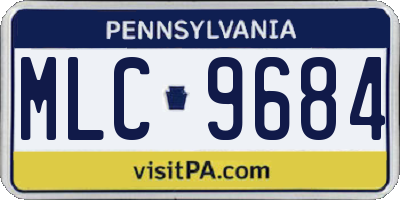 PA license plate MLC9684