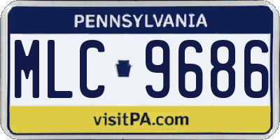 PA license plate MLC9686