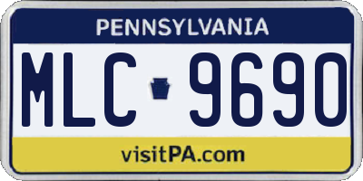 PA license plate MLC9690