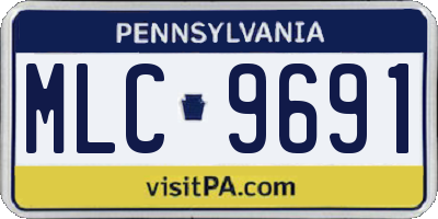 PA license plate MLC9691