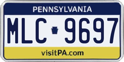 PA license plate MLC9697