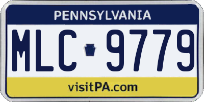 PA license plate MLC9779