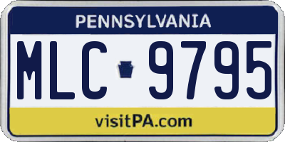 PA license plate MLC9795