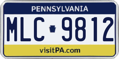 PA license plate MLC9812