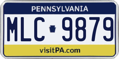 PA license plate MLC9879
