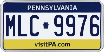 PA license plate MLC9976