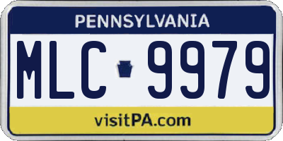 PA license plate MLC9979