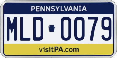 PA license plate MLD0079